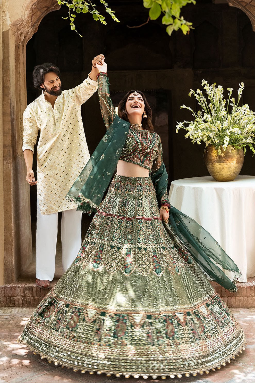 Emerald Heritage Bridal Ensemble