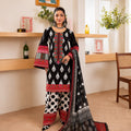Crimson Polka Dot Farshi Suit