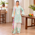Mint Green & Pastel Floral Farshi Suit